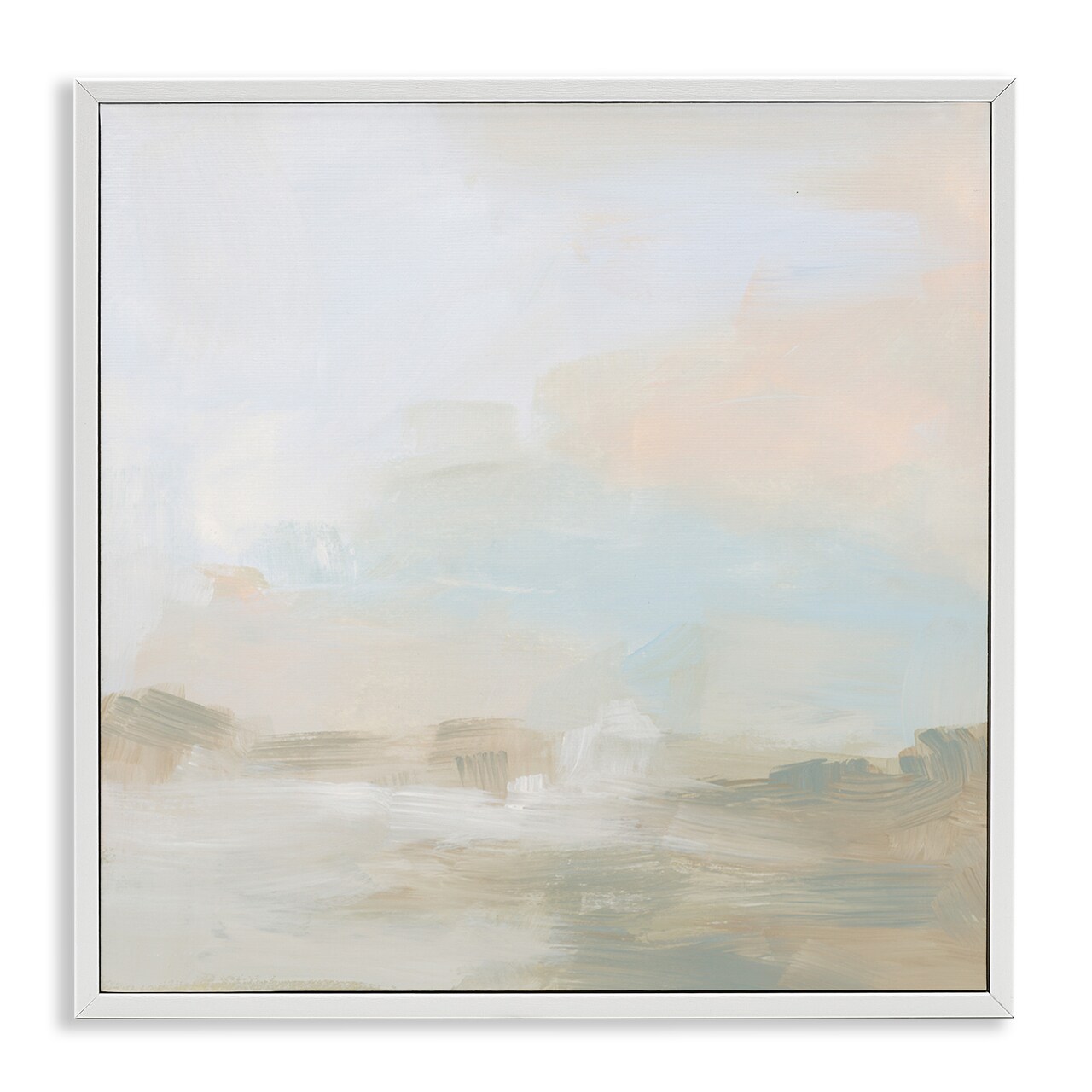 Stupell Industries Modern Neutral Landscape Abstract Framed Giclee Art